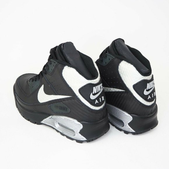 Nike Air Max 90 Boot GS Boys Shoes Casual Black - Picture 10 of 12
